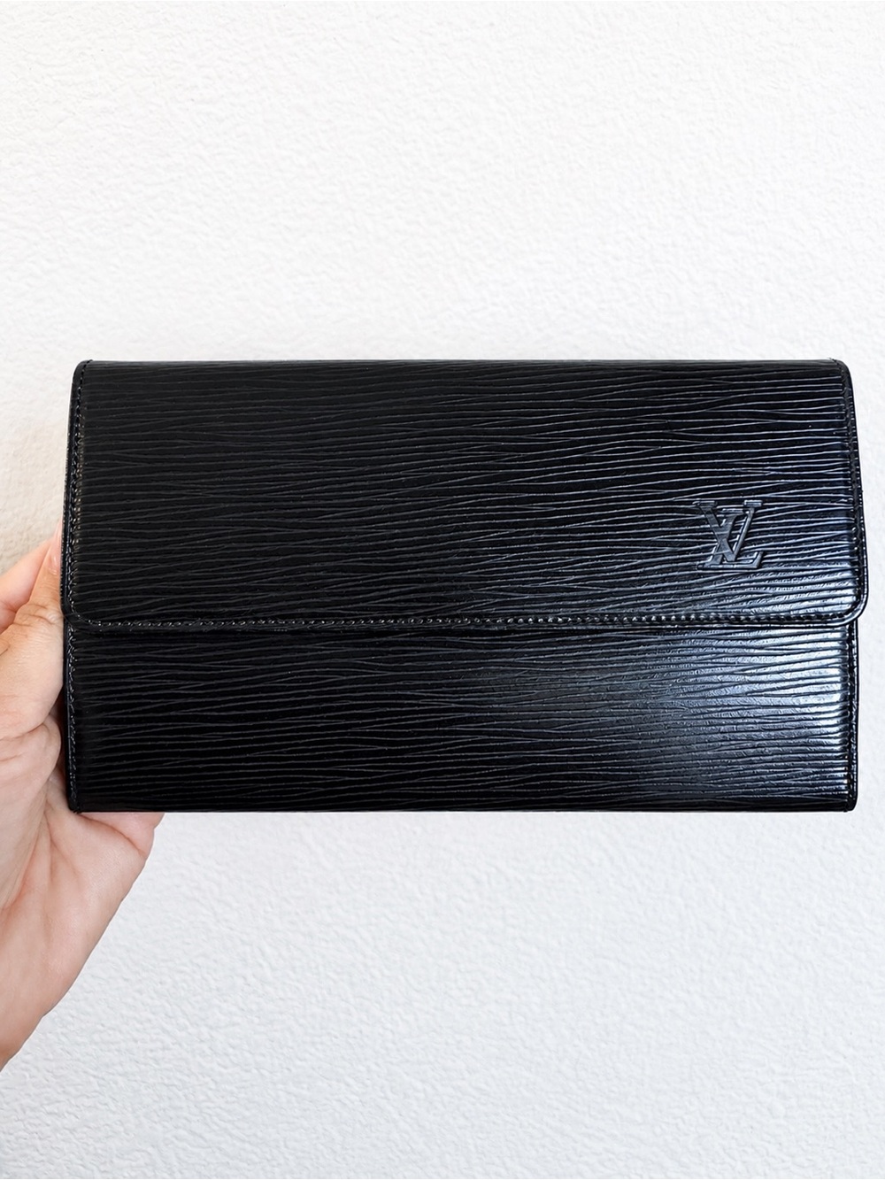 Louis Vuitton Black Epi Leather Continental Wallet
